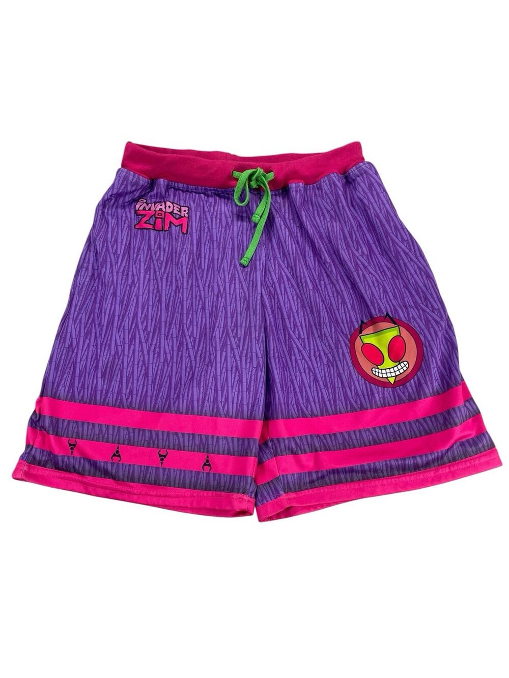 Nickelodeon Invader Zim Graphic Shorts Mens Sz XL Mesh Lined Pockets Y2K Punk